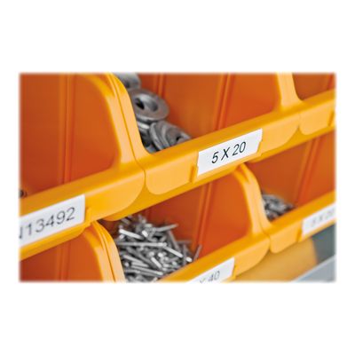 Dymo - Ruban d'étiquettes polyester auto-adhésives - (12 mm x 3,5 m) - fond blanc écriture noire
