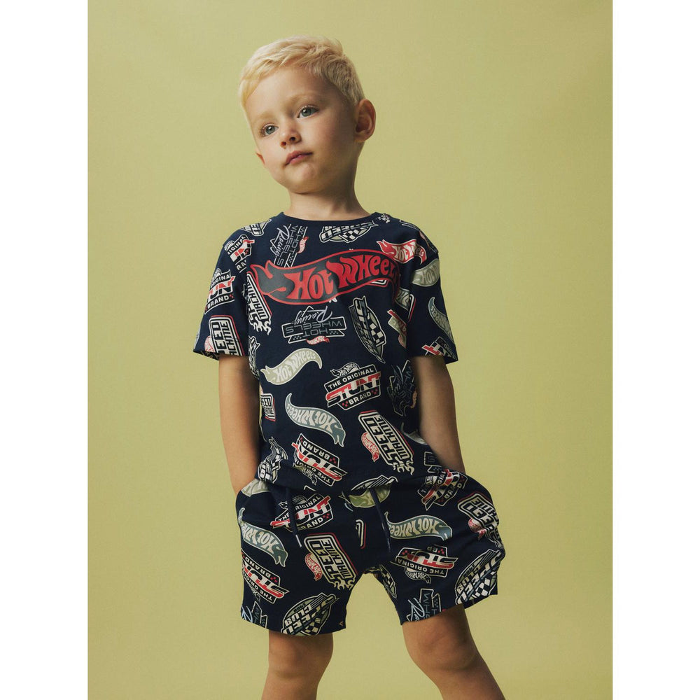 Køb Name It Navy Blazer Ary Hot Wheels Regular T-Shirt