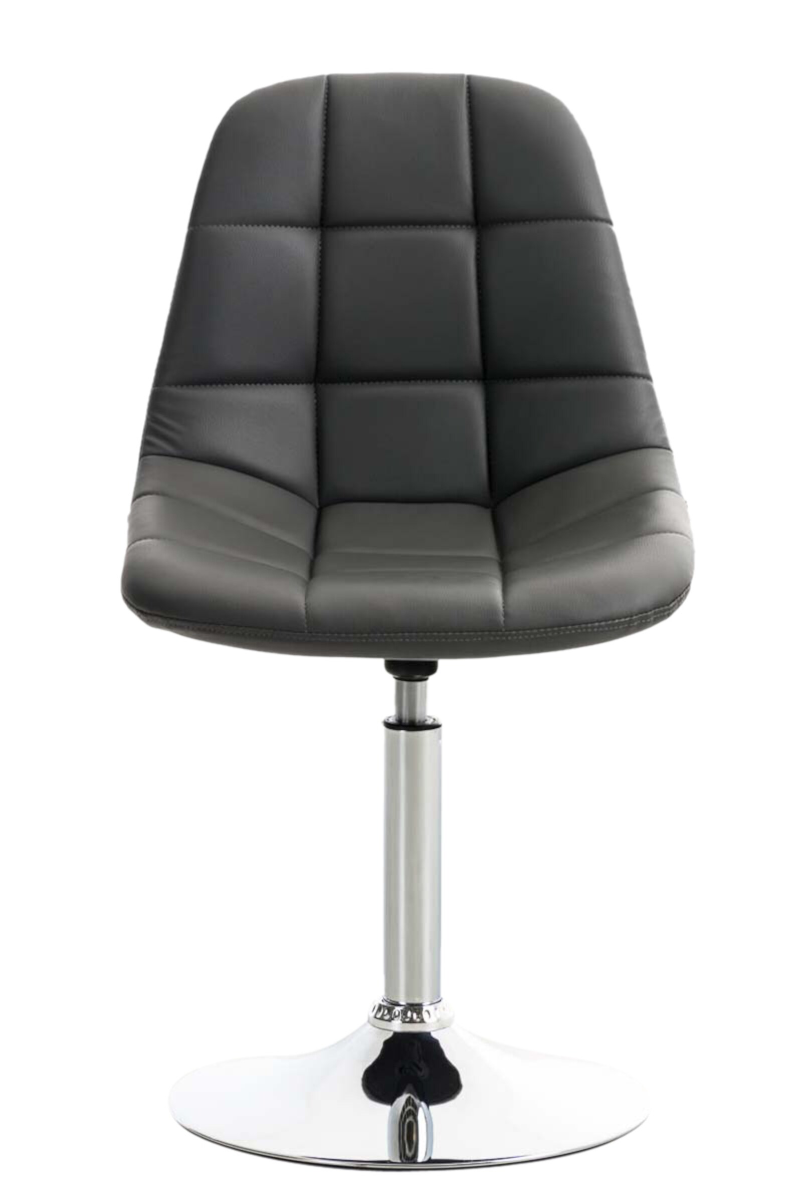 CLP 2er Set Stühle Emil Kunstleder I Mit Gestepptem Sitz I Drehstühle Mit Trompetenfüße In Chromoptik