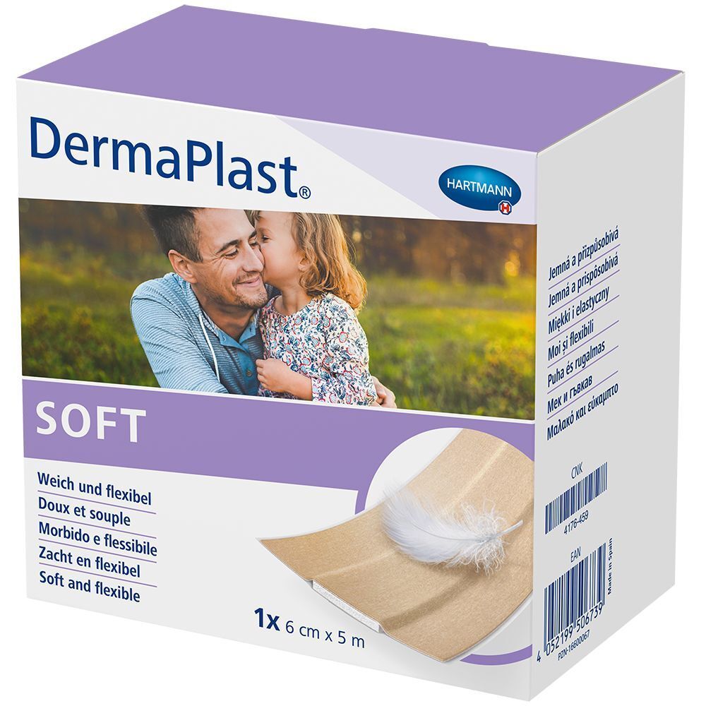 DermaPlast® Soft Wundpflaster 6 cm x 5 m