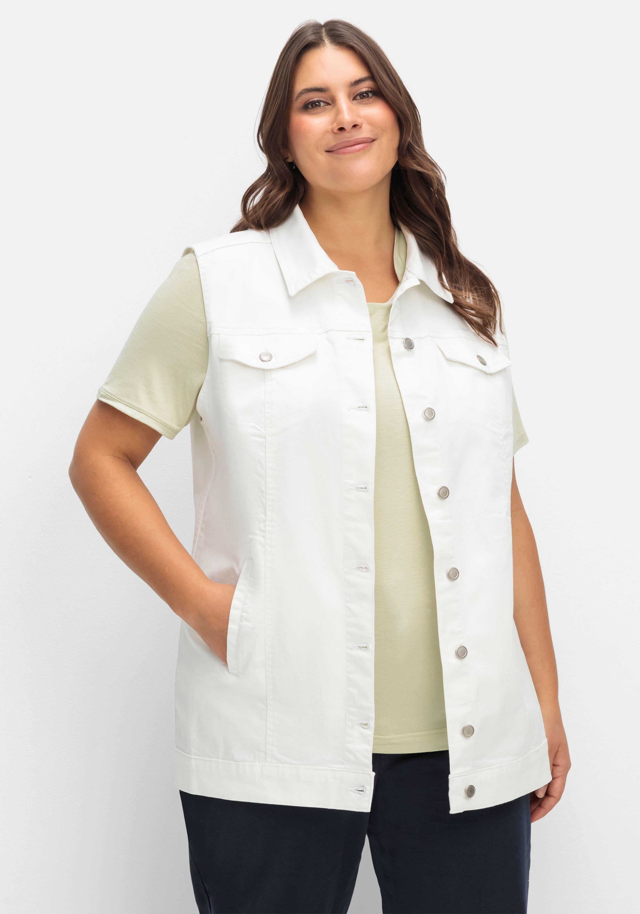 Jeansweste in leicht taillierter Form