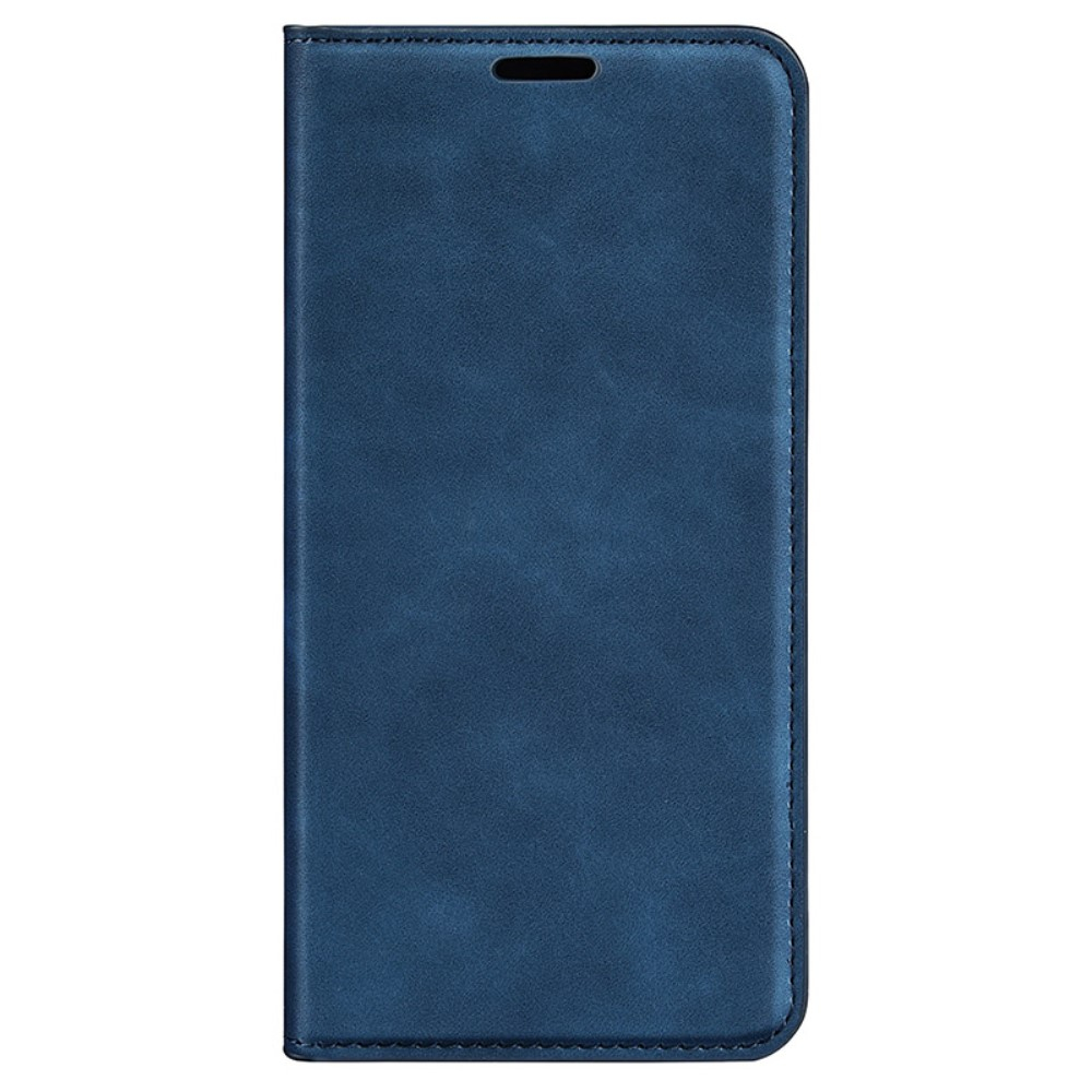 iPhone 16 Pro Max Vintage Leder Tasche Flip Cover Fashion Design - Blau
