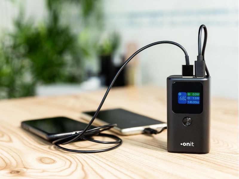 onit Powerbank Pro Block Mini 10000 mAh PD Leistungsstarke Powerbank in kompaktem Design mit drei Ladeanschlüssen