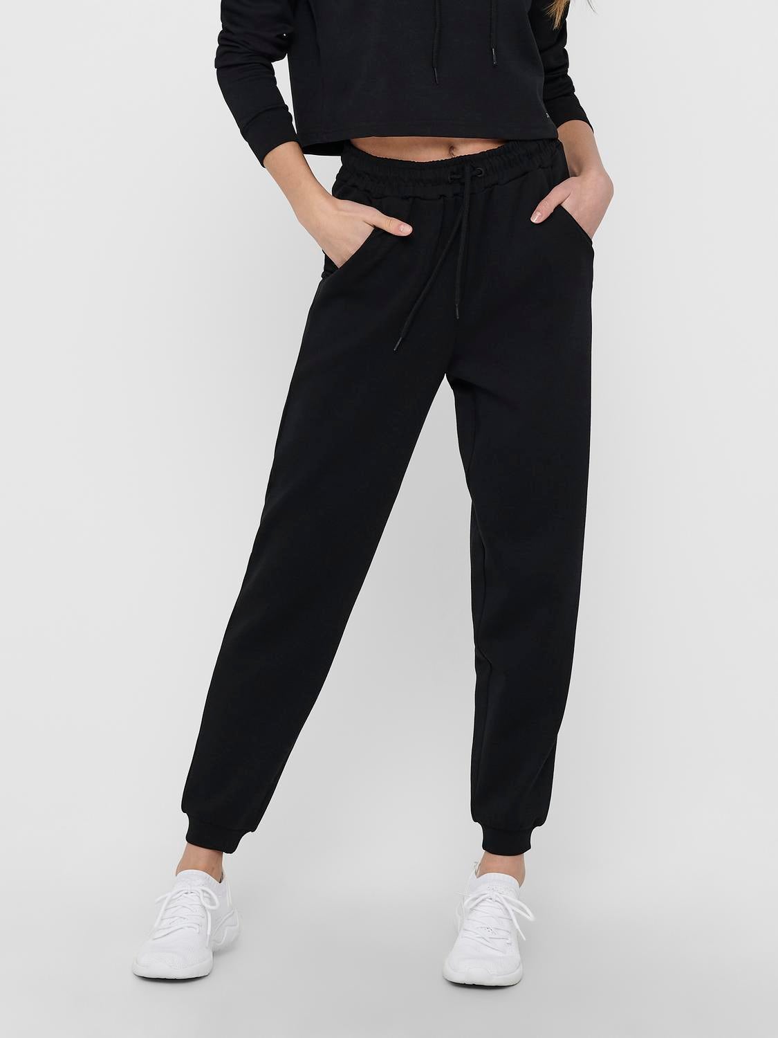ONPLOUNGE Hohe Taille Normal geschnitten Jogginghose Black
