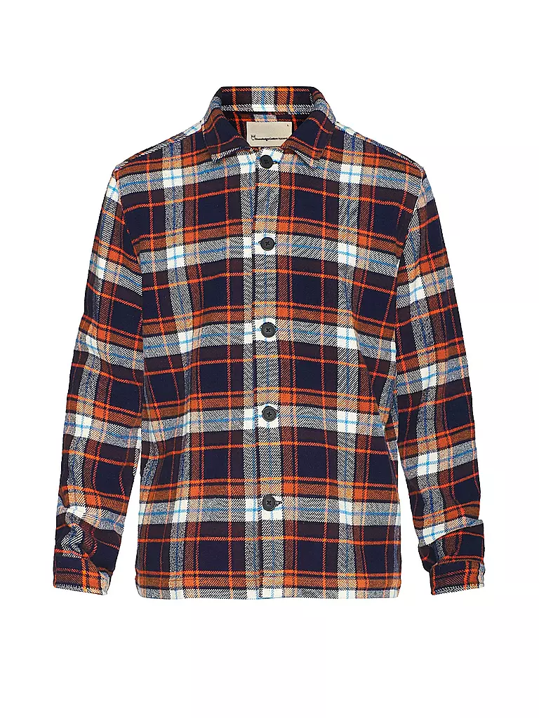 KNOWLEDGE COTTON APPAREL Flanell Overshirt Regular Fit orange