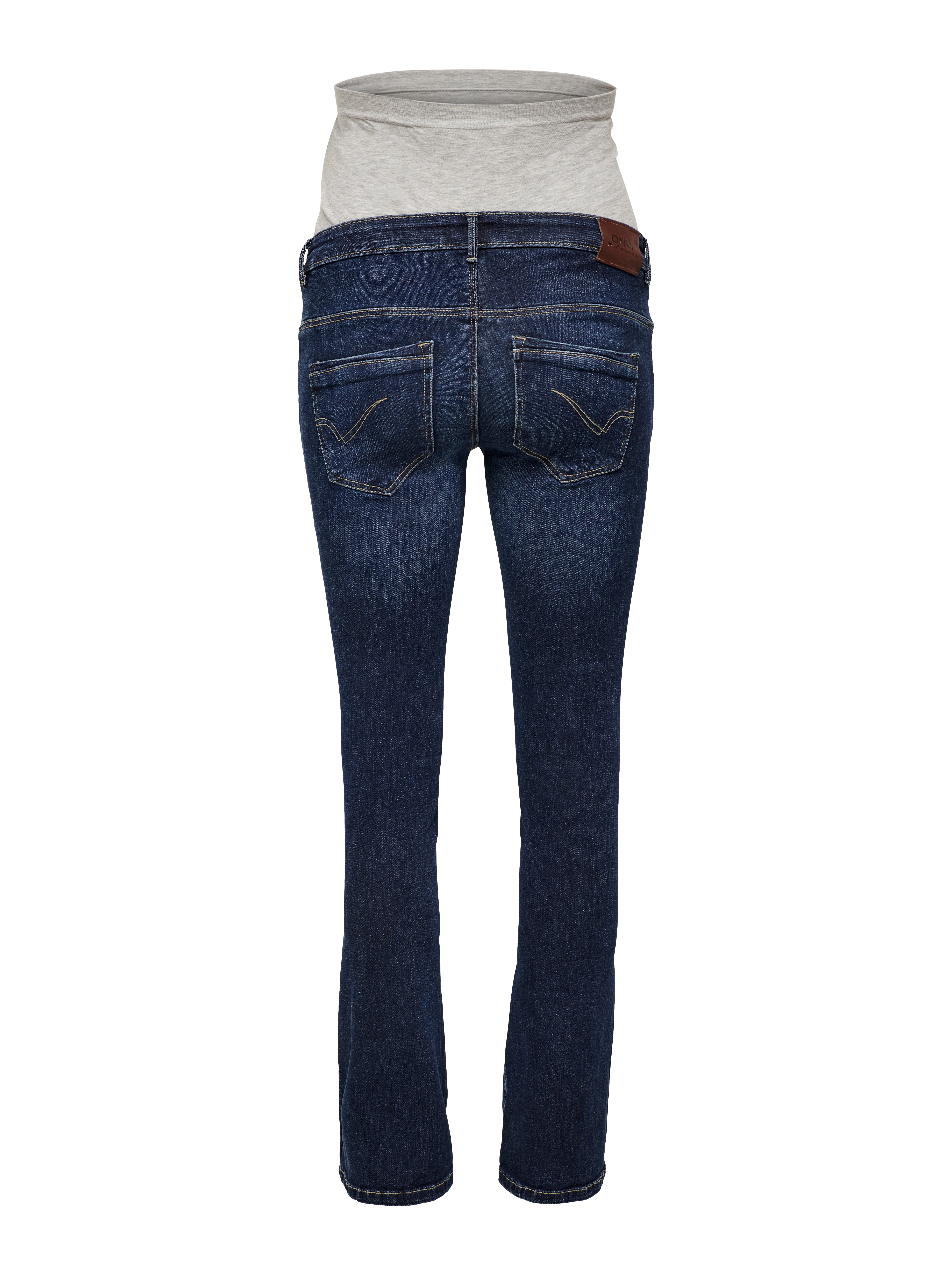 OLMPAOLA Hohe Taille Ausgestellt Jeans Dark Blue Denim