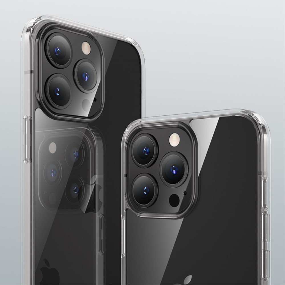 iPhone 13 Pro Hybrid 2in1 Hülle TPU Bumper   Acryl Rückseite - Transparent