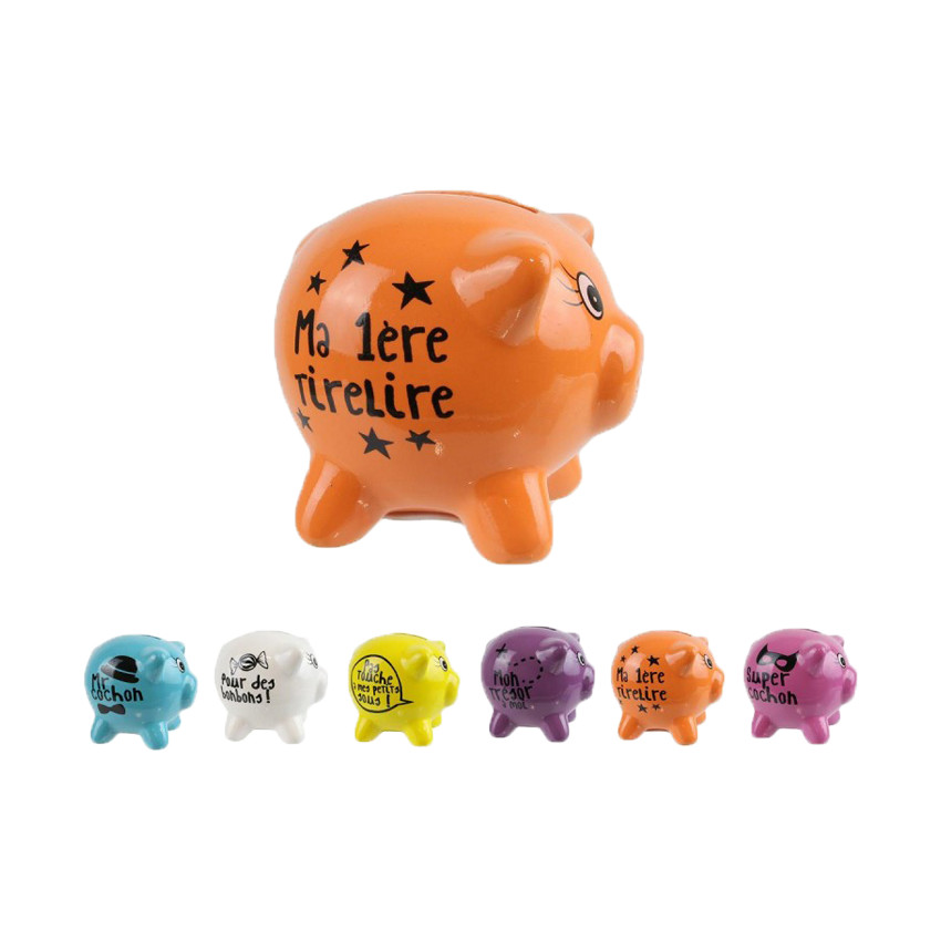 Tirelire cochon à message