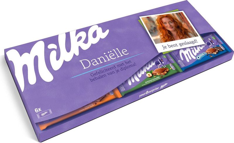 Mega Milka - Chocolade Reep - 6 Stuks - Gepersonaliseerd