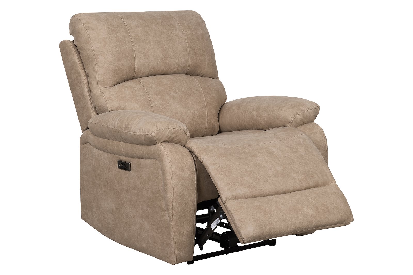 Denver recliner elektrisk Tekstil Cognacfarget