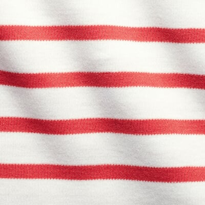 Damen-Matrosenshirt, Weiß-Rot