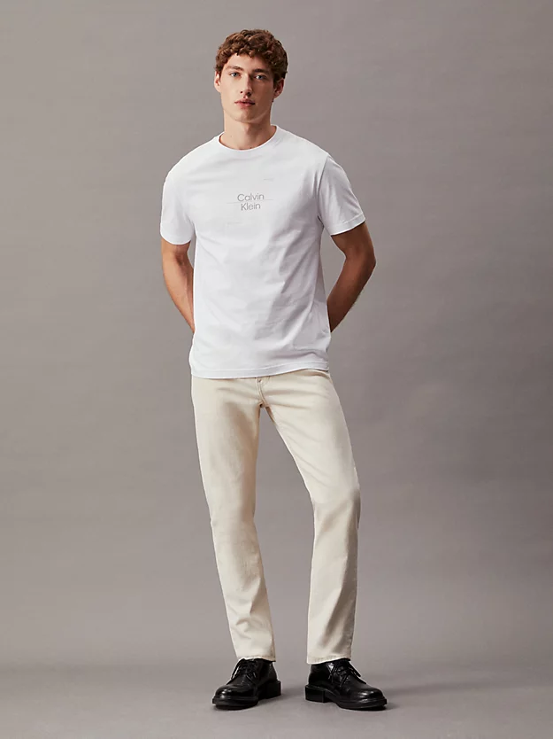 Camiseta com estampa gráfica linear