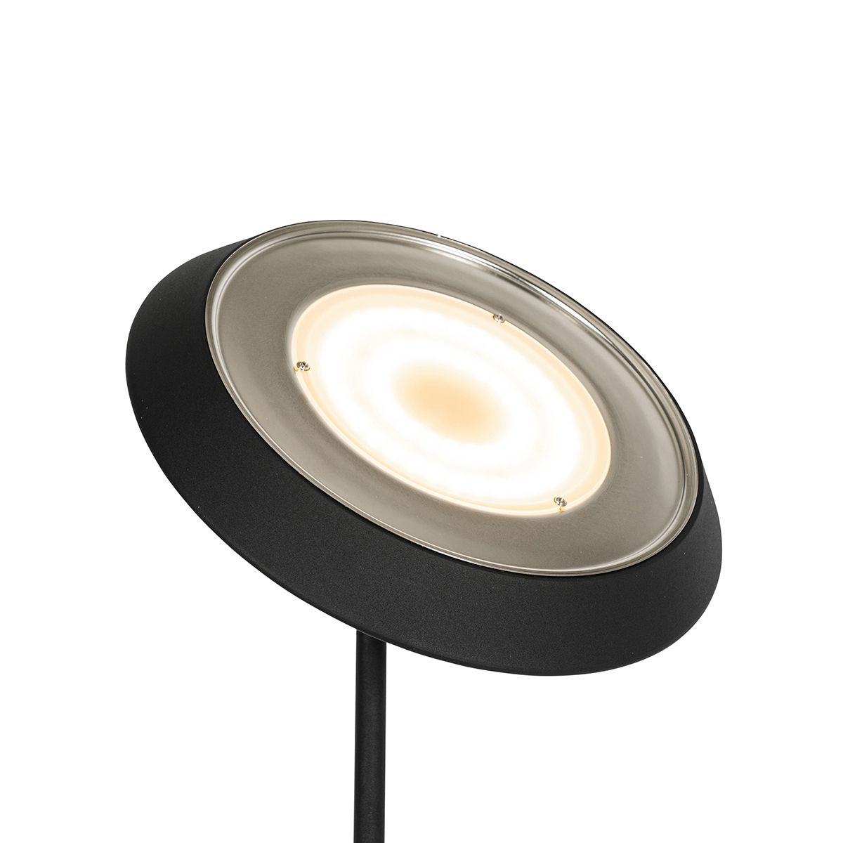 Vloerlamp zwart incl. LED en dimmer met leeslamp - Fez