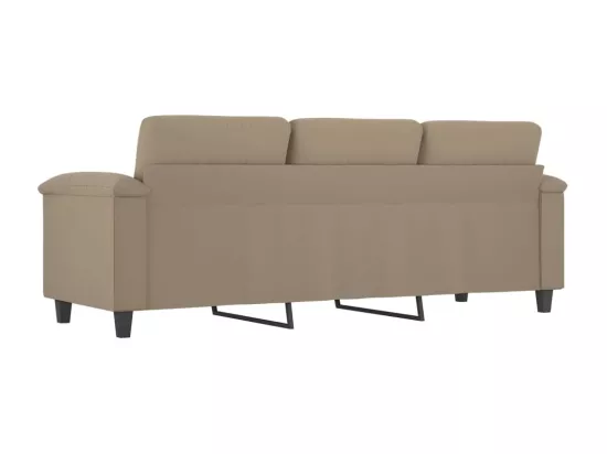 Canapé à 3 places Taupe 180 cm Tissu microfibre