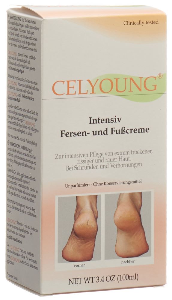 CELYOUNG Fersen und Fusscreme Creme Tb 100 ml