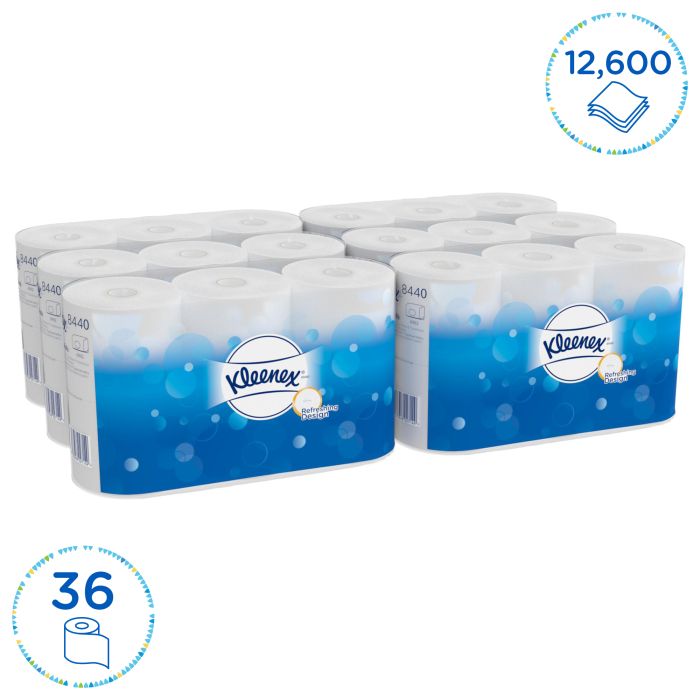 Kleenex 36st Standaardrol 8440 toiletpapier 3-laags 350v wit (8440)