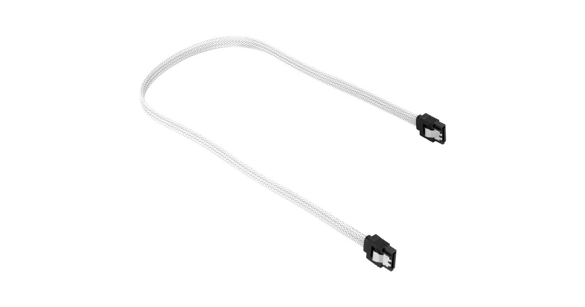 SharkoonSata III sleeve kabel  (Wit, 0,3 meter)