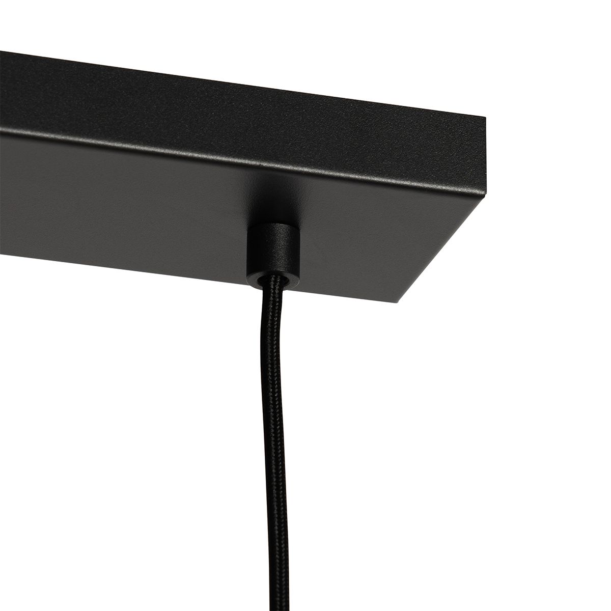 Design hanglamp zwart met goud glas 5-lichts - Bert