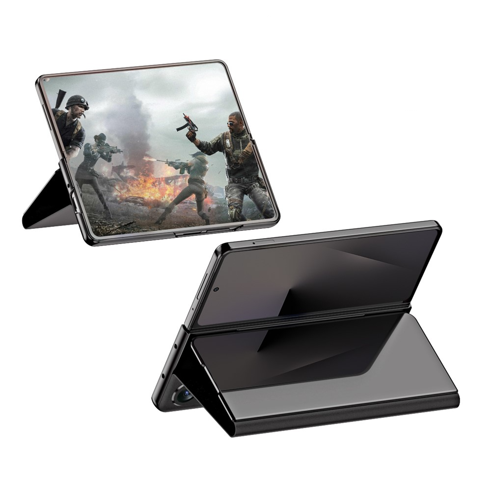 Samsung Galaxy Z Fold7 Clear View Standing Flip Cover Tasche - Schwarz