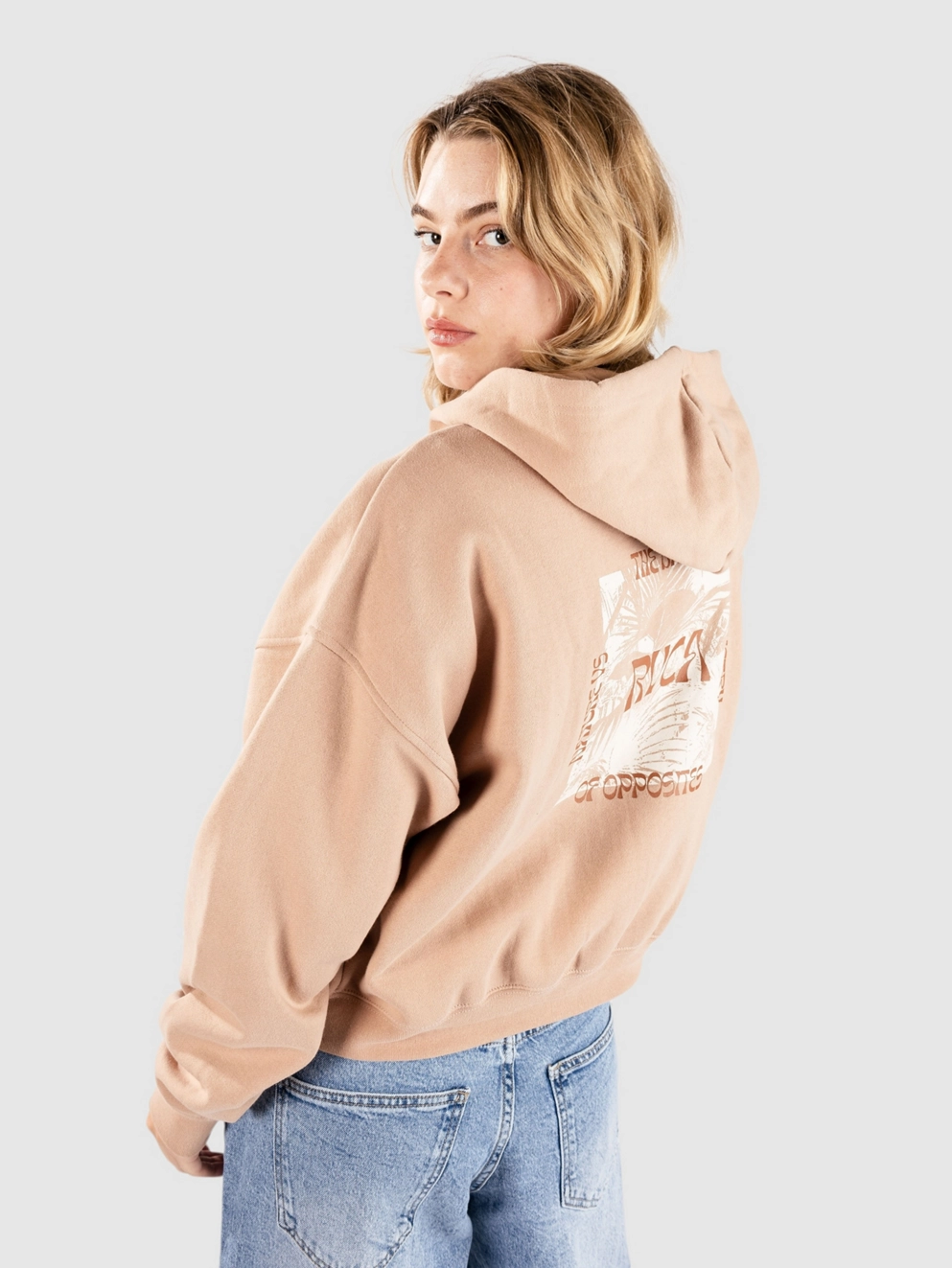 RVCA Court Zip Hoodie warm taupe