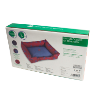 Capa para berço Benetton Blue Footprints, tamanho G: 75 x 65 cm