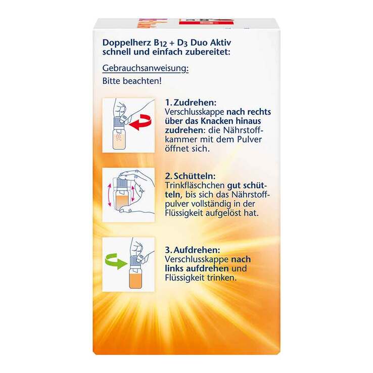 Doppelherz B12 + D3 Duo Aktiv Trinkampullen, 30 St