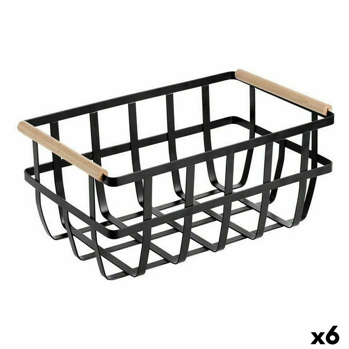 Confortime Panier Multi-usages Confortime Noir (6 Unités)