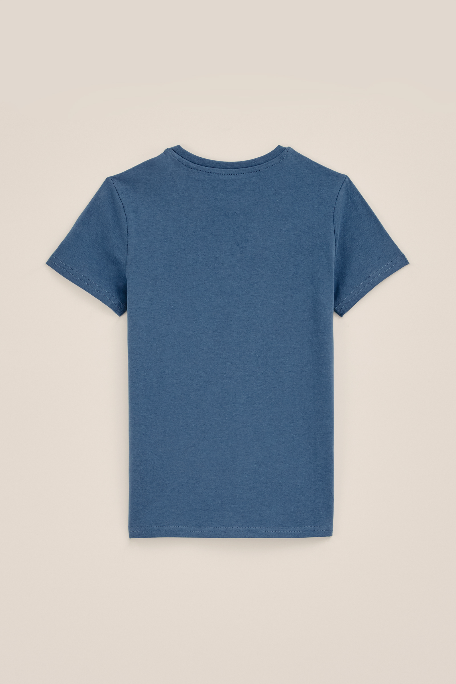 Jongens basic T-shirt met ronde hals WE Fashion IJsblauw