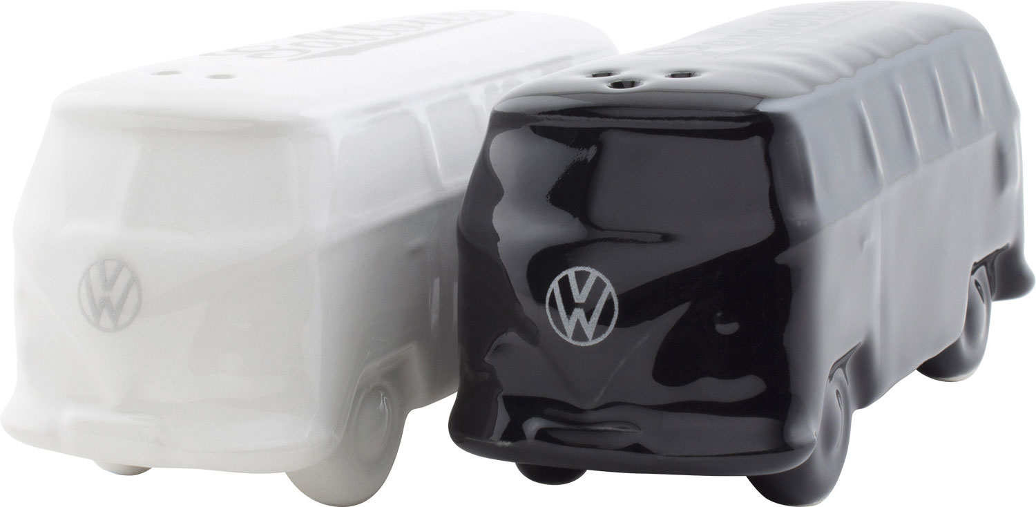 VW Collection T1 Bus Salz & Pfefferstreuer Schwarz / Weiß
