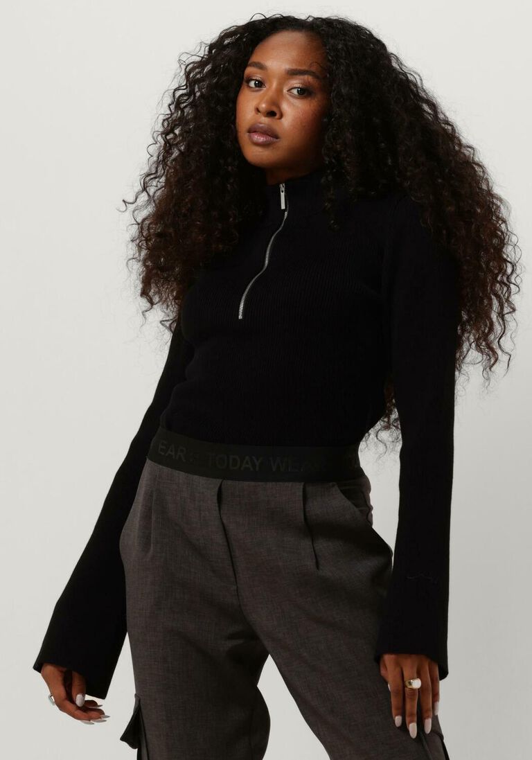 GESTUZ zwarte gestuz trui yasmiagz zipper pullover