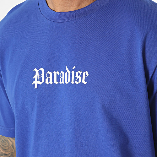 Tee Shirt Oversize Large Paradise III Bleu Roi