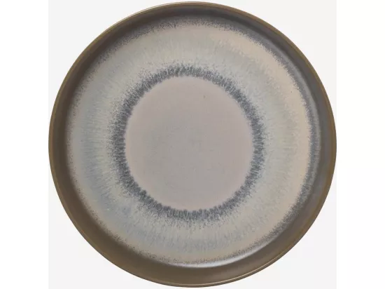HABITAT - Assiette à dessert en grès - 20 cm - Bleu et marron (Lot de 3) - Asta