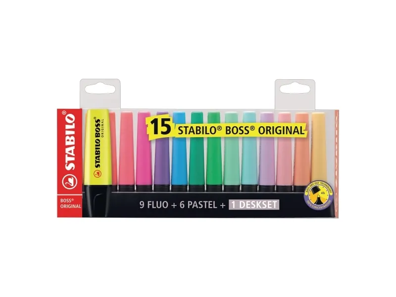 Stabilo Boss® Original med 15 stk. ass. farver