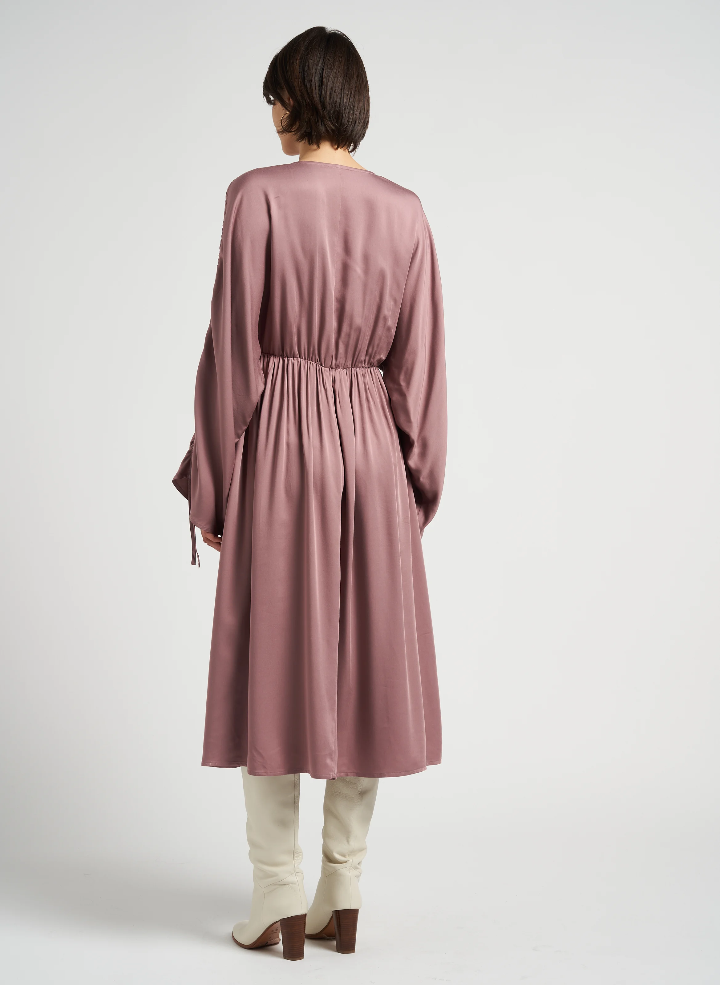 MATEA - Robe midi col v | Violet