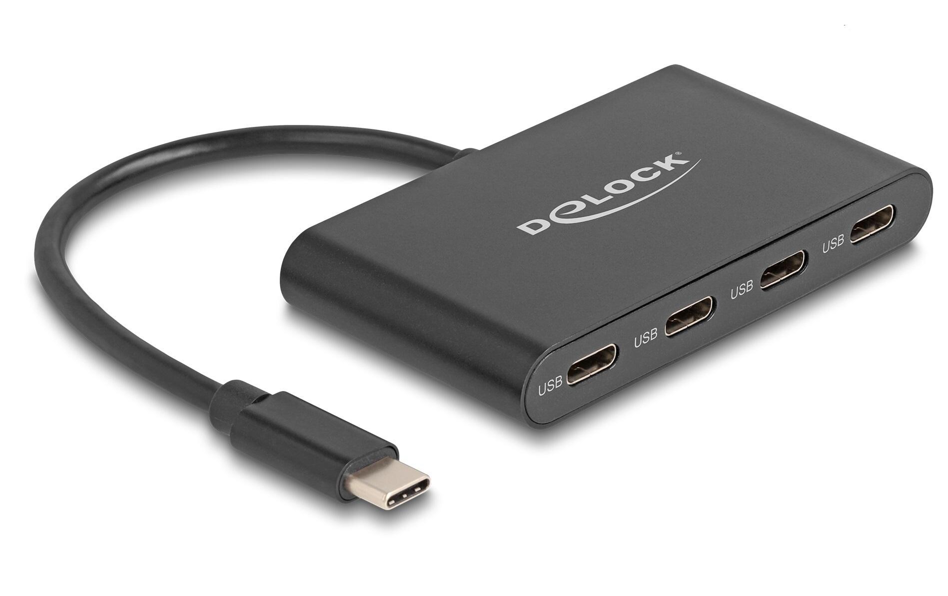 USB-Hub 4 x USB 3.1 Typ-CVier-Port-USB-C-Hub