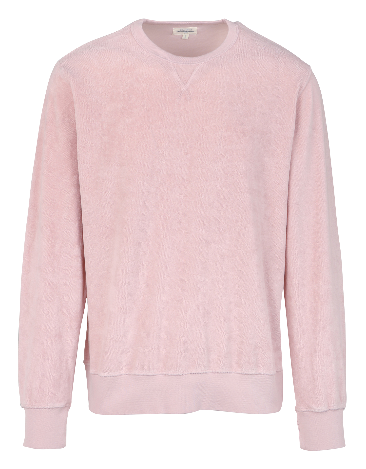Sweat col rond droit | Rose