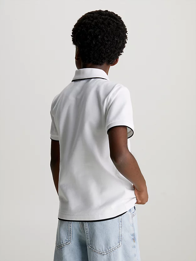 Camisa polo com gola com logotipo