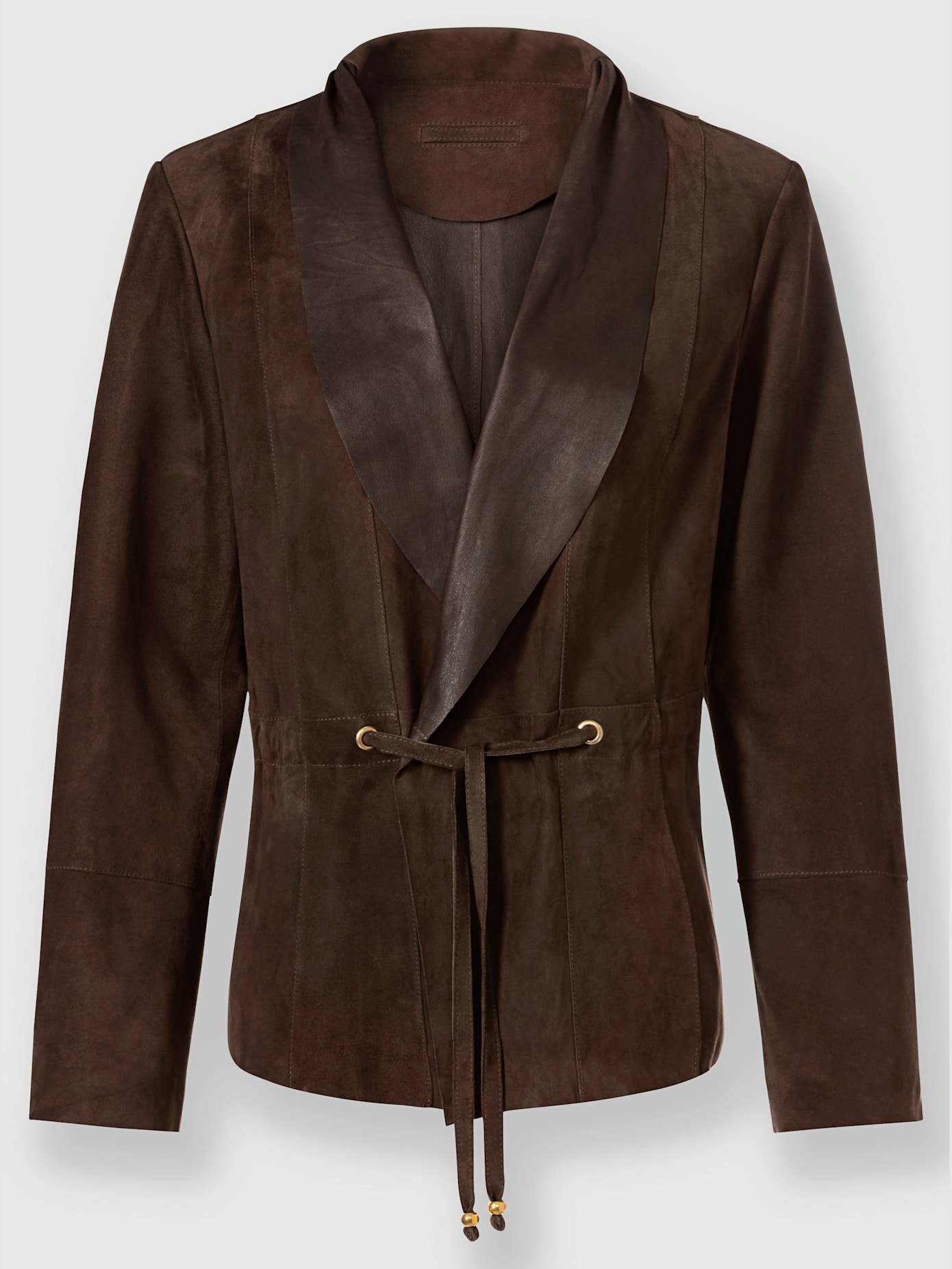 Blazer en cuir cuir velours de chèvre