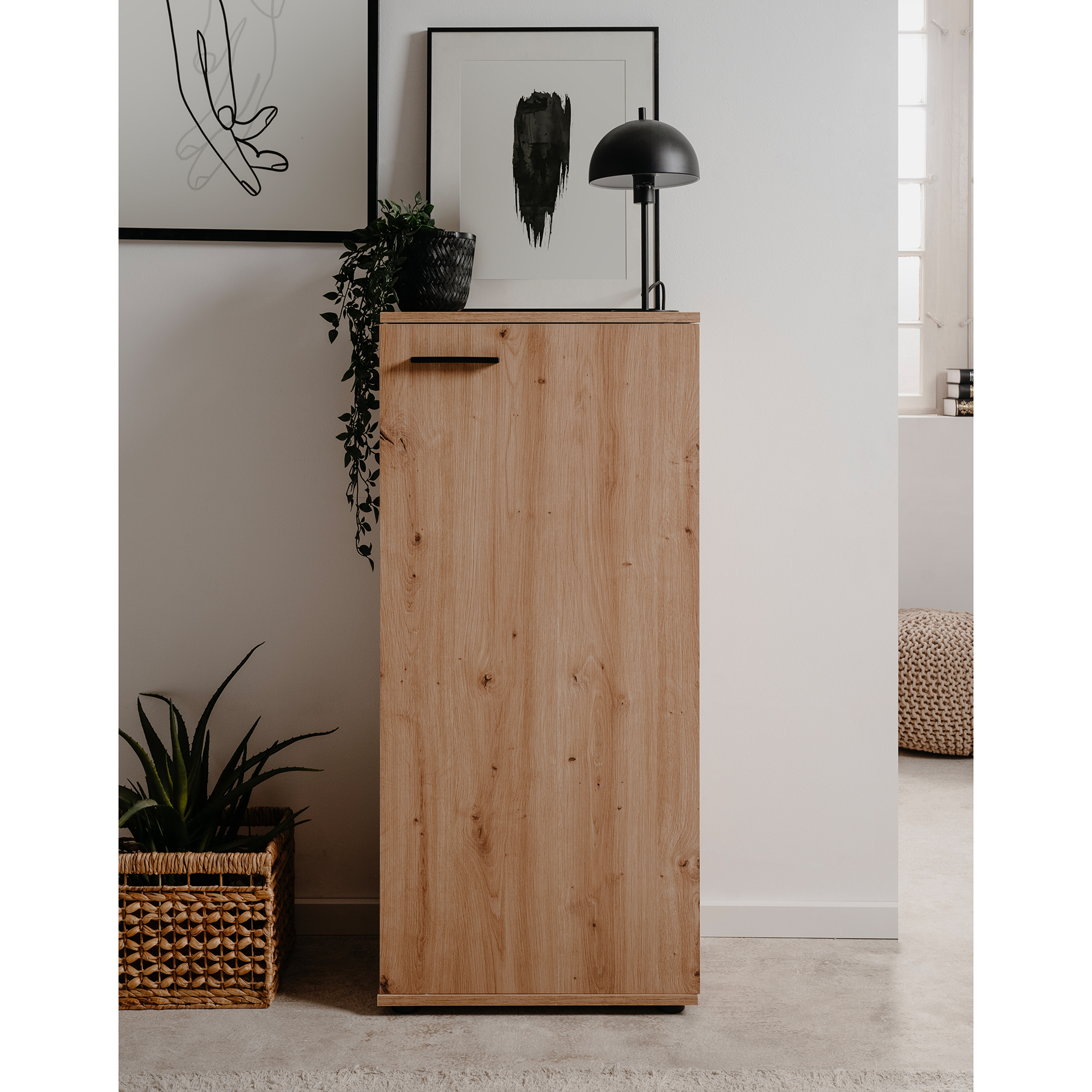 Schuhschrank SATOS - Artisan Eiche - 4 Einlegeböden