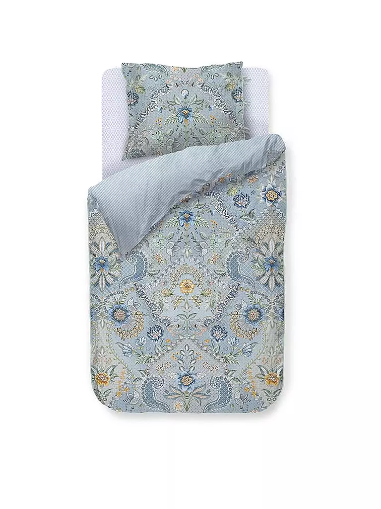 PIP STUDIO Perkal Bettwäsche SALUTI GRANDE 70x90cm/140x200cm Hellblau hellblau