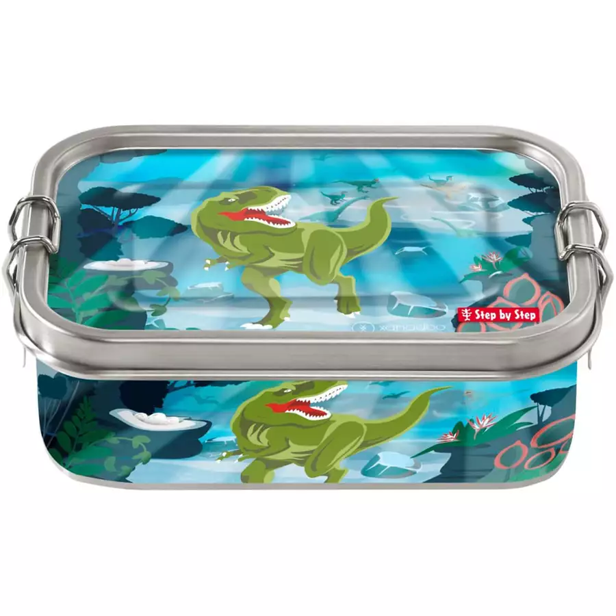Step by Zubehör Edelstahl - Lunchbox 17 cm Wild T-Rex Taro