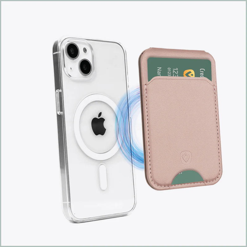 Valenta Wallet MagSafe Stand Metallic Rose