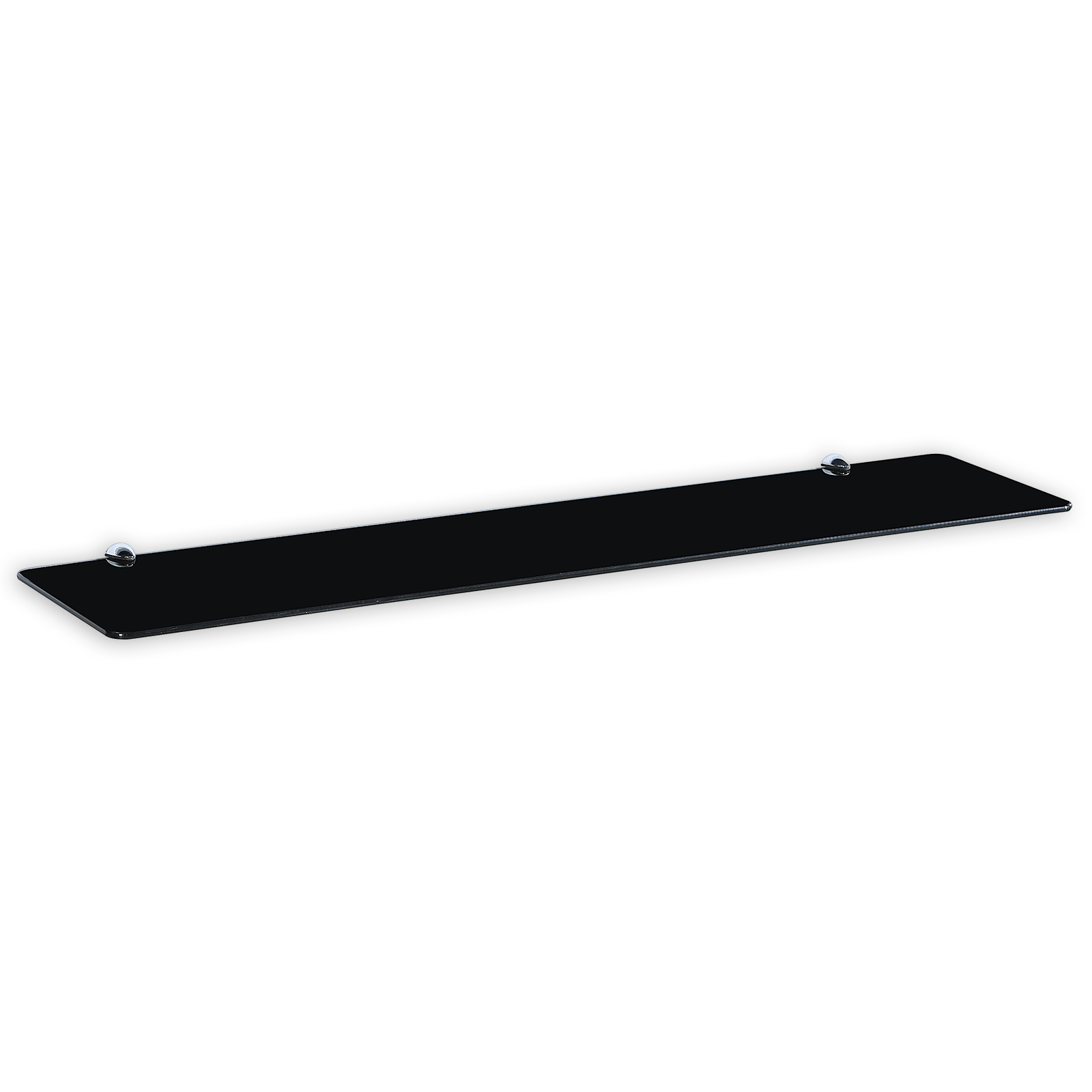 Wandboard - Glas - schwarz - 90x20 cm