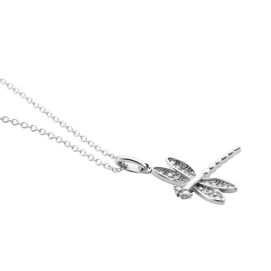 Collier Jengen Argent Oxydes De Zirconium