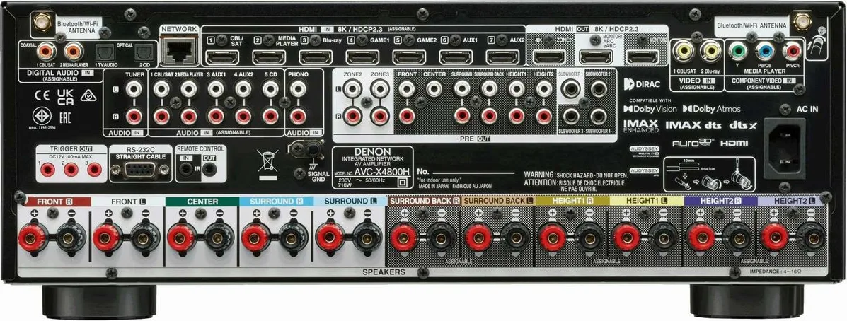 Denon AVC-X4800H Noir Amplis home-cinéma