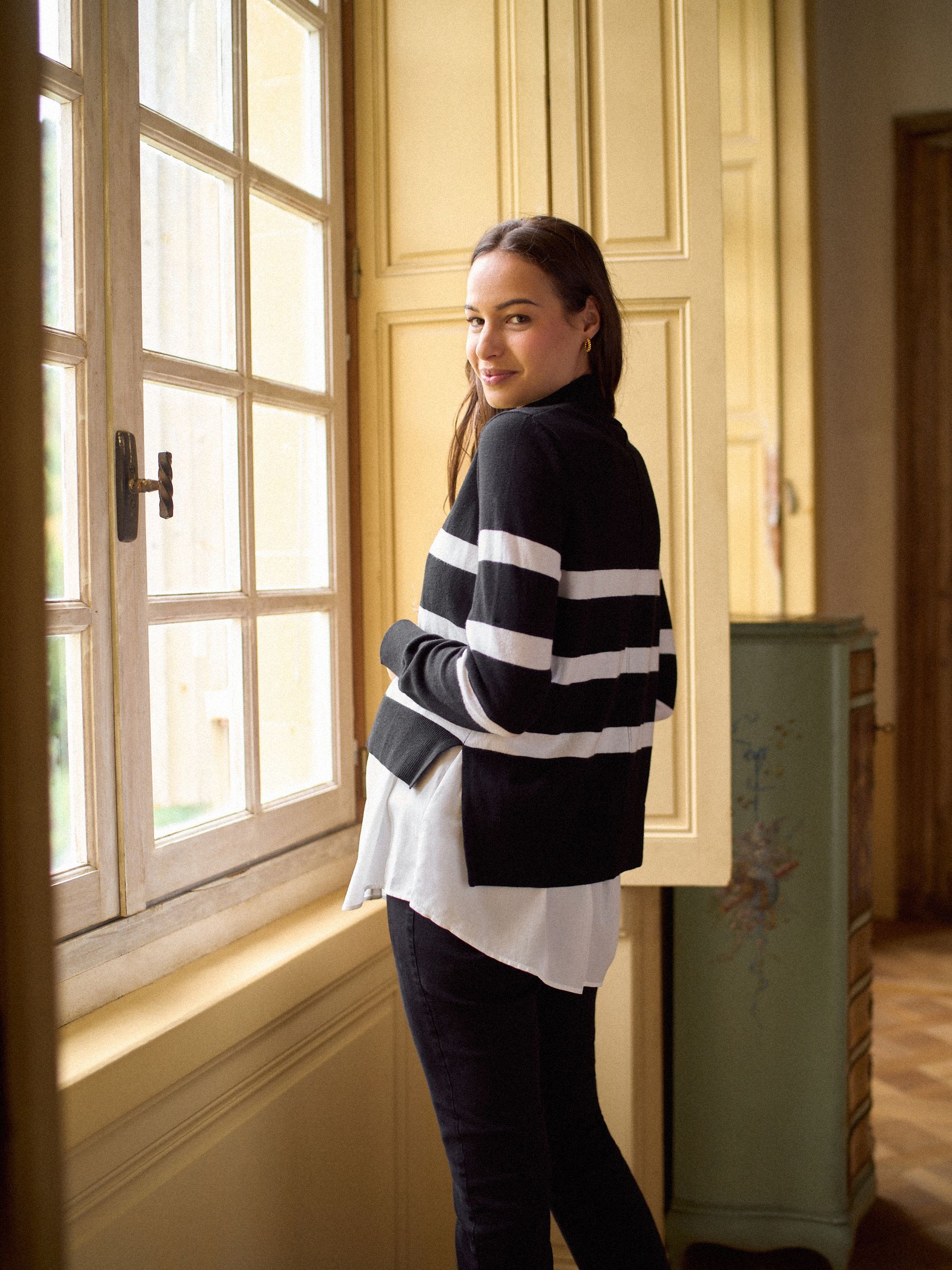 Seraphine Zwangerschap & Borstvoeding Laagjes Gebreide overhemd Top
