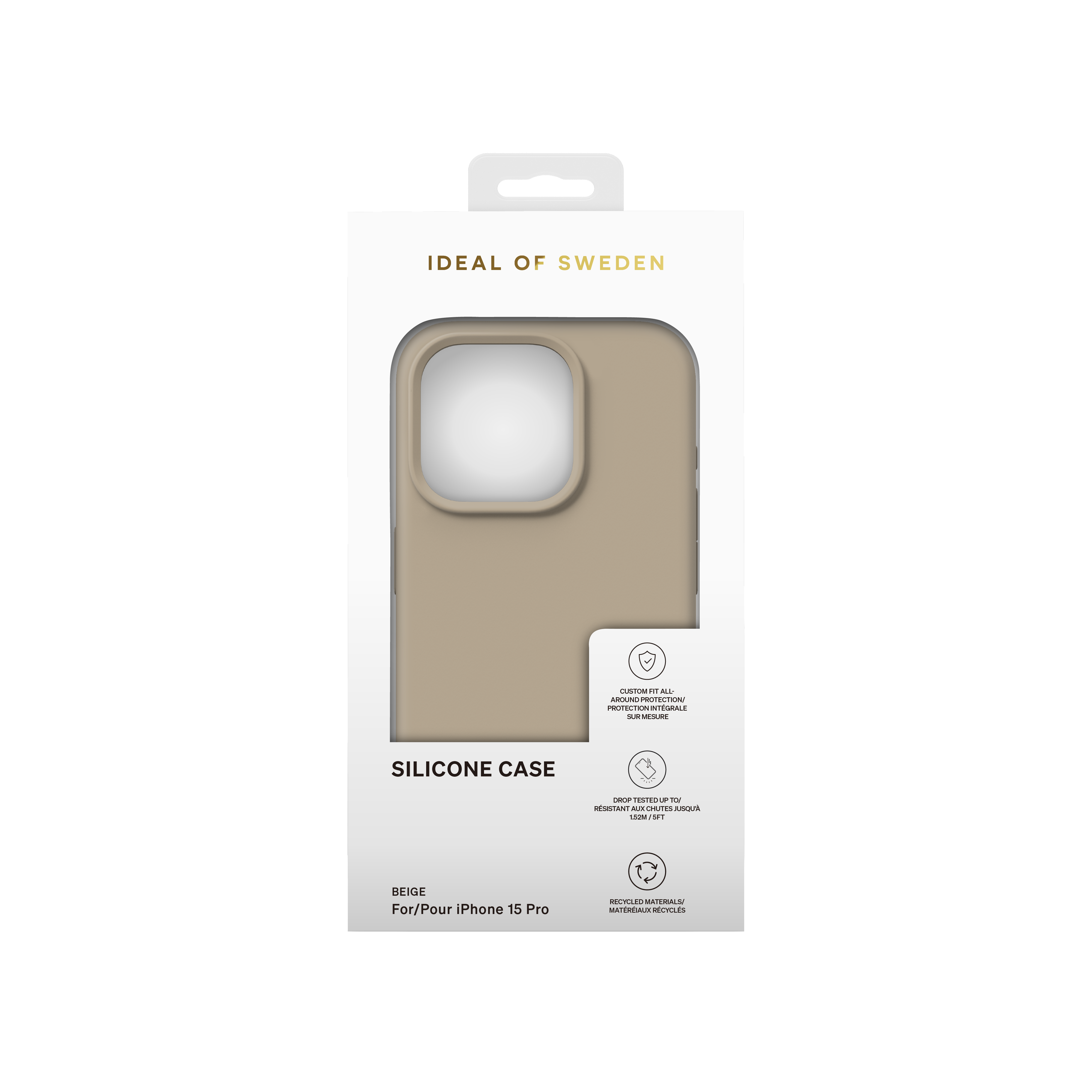 iPhone 15 Pro Silikon Hülle Case Recycled (IDSIC-I2361P-128) - Beige