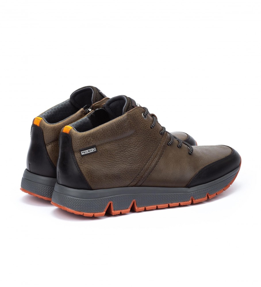 Botas esportivas de couro Pikolinos Ferrol M9U-8069Noc1, cor cáqui