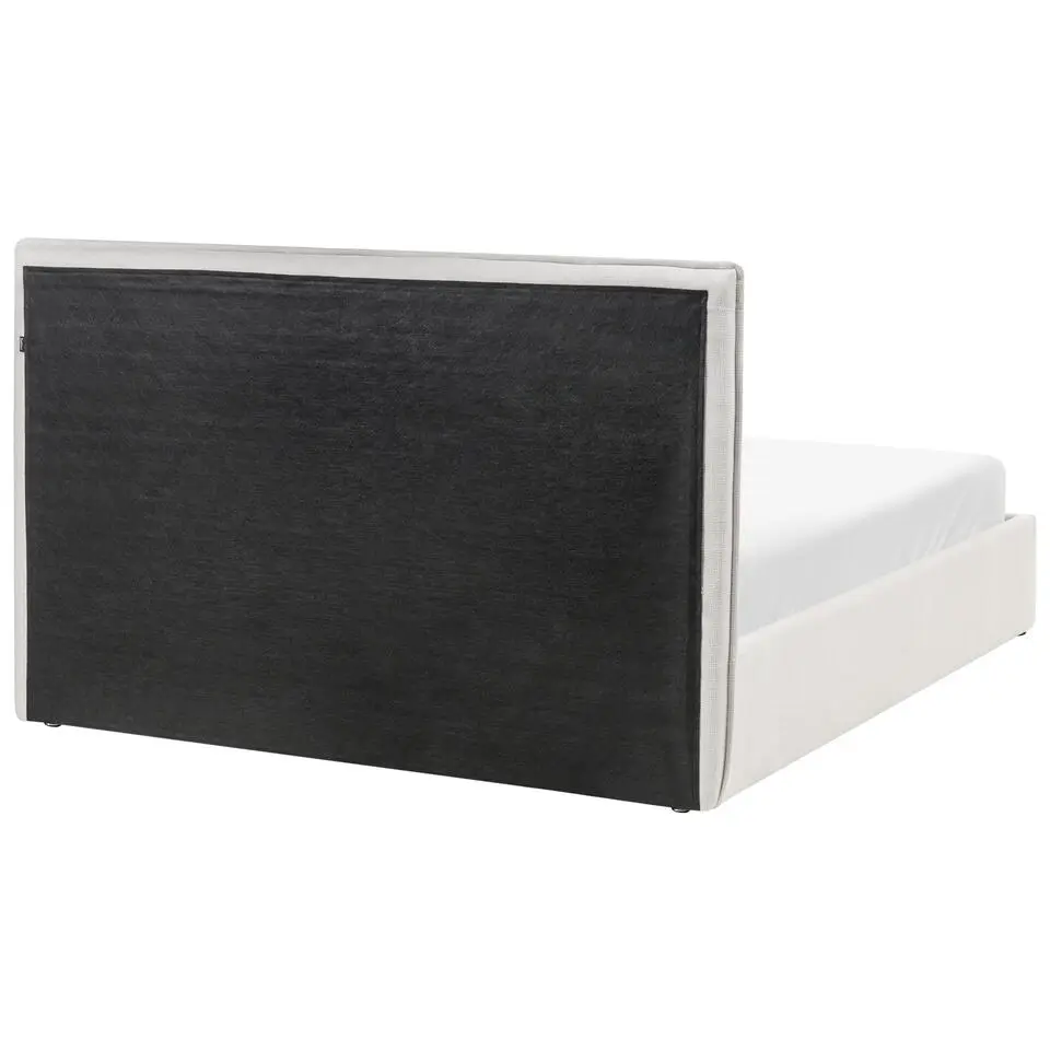 TARASCON - Tweepersoonsbed - Lichtbeige - 140 x 200 cm - Stof