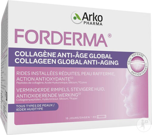 Arkopharma Forderma Collagène Anti-Âge Global Tous Types De Peaux Sticks 30x15ml